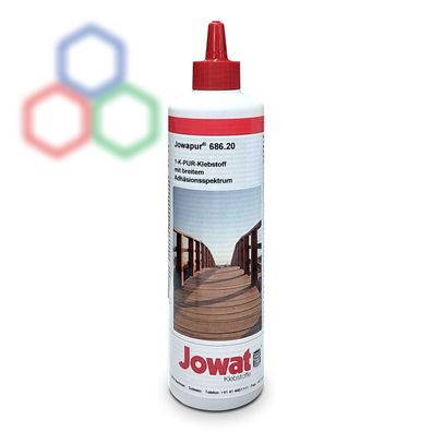 Jowapur® 686.20 1K PUR Holzklebstoff Faserverstärkt Kleber 0,5kg Flasche Beige