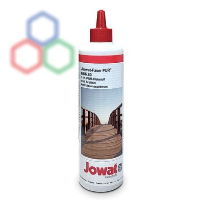 Jowapur® 686.60 1K PUR Holzklebstoff D4 Faserverstärkt 0,5 kg Flasche Beige