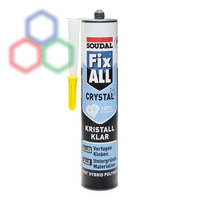 Soudal Fix All Crystal Universalkleber Alleskleber Kleber Polymer 300g Kartusche