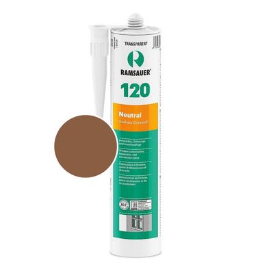 Ramsauer 120 Neutral Silikon dunkelbraun Fugen Dichtstoff 310 ml MHD-haltig