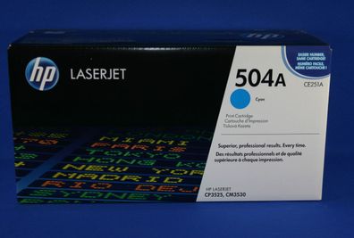 HP CE251A HP504A Toner Cyan CP3525 / CM3530 -A