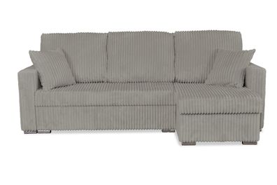 Ecksofa Designer, Sofa L-Form Rene stoff Estella Beige Rechts