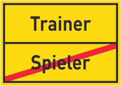 Trainer Spieler Aufkleber Ortsaufkleber