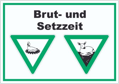 Brut- und Setzzeit Aufkleber