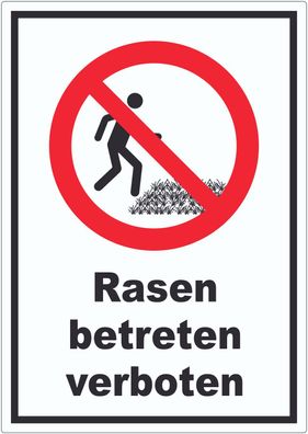 Rasen betreten verboten Aufkleber