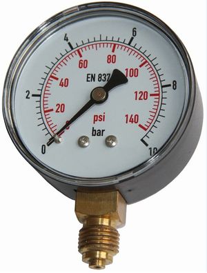 Manometer 63 mm G 1/4 Pneumatik Vakuumeter Druckluftmanometer Druck Wasser