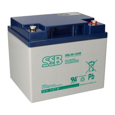 SSB Blei Akku SBL 50-12HR AGM Batterie M6 Schraubanschluss - 12V 1227W