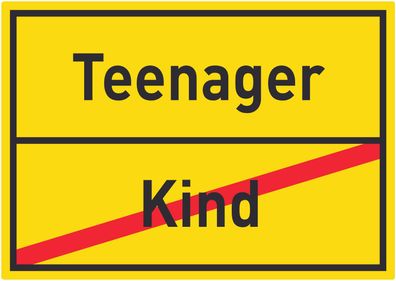 Teenager Kind Aufkleber Ortsaufkleber