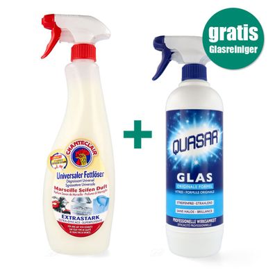 Chante Clair Marsiglia Sgrassatore 750 ml & Quasar Glasreiniger 650 ml