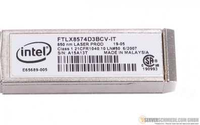 Intel 10G SFP+ Modul / Optical Transceiver - 850nm, Short Wave - E65689-001 E10GSFPSR