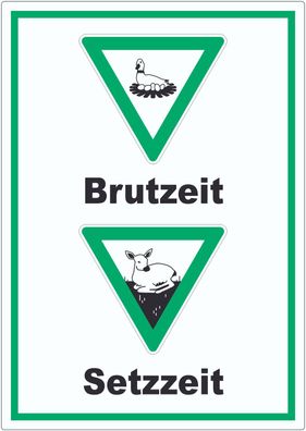 Brut- und Setzzeit hochkant Aufkleber