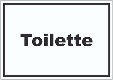 Toilette Aufkleber mit Text Klo WC waagerecht