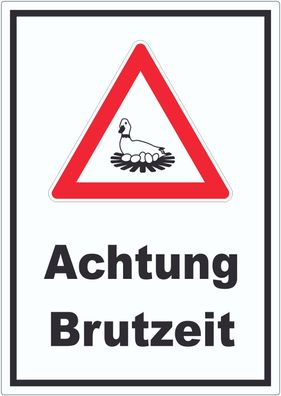 Achtung Brutzeit Aufkleber