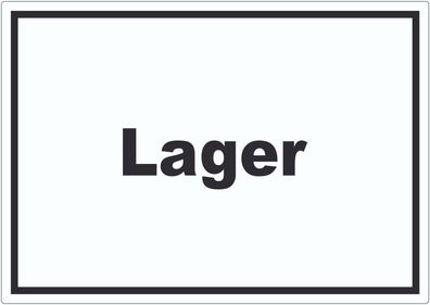 Lager Aufkleber mit Text Storage Warenlager waagerecht