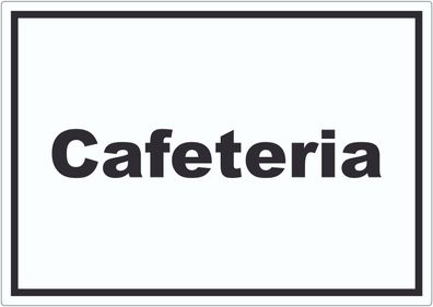 Cafeteria Aufkleber mit Text Restaurant mit Selbstbedienung waagerecht