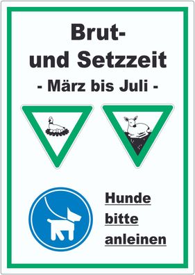Brut- und Setzzeit März bis Juli hochkant Aufkleber