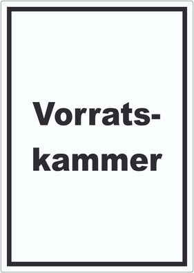 Vorratskammer Aufkleber mit Text Pantry Reserve hochkant