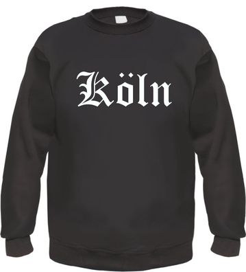 Köln Sweatshirt - Altdeutsch - bedruckt - Pullover - schwarz