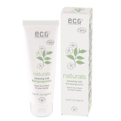 eco cosmetics Reinigungsmilch mit grünem Tee und Myrte 125ml