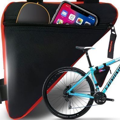 Fahrradtasche Fahrrad Dreiecktasche, 2l, Wasserdicht 20 x 18,5 x 4 cm Retoo