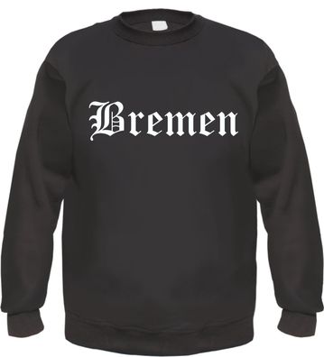 Bremen Sweatshirt - Altdeutsch - bedruckt - Pullover - schwarz