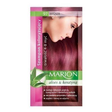 Marion Farbshampoo 97 Intensiv Kirschrot, 40 ml - Farbauffrischung fér leuchtendes Ha