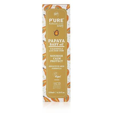 PURE Papayacare Papaya Baby Oil [MHD: 11.10.2024] 125 ml