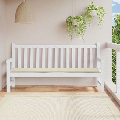 vidaXL Gartenbank-Auflage Creme 200x50x4 cm Oxford-Gewebe