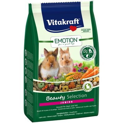 Vitakraft Emotion Beauty Junior, Zwergkaninchenfutter - 600g