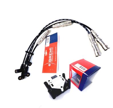 Zündleitungssatz + SPULE FÜR AUDI A3 VW GOLF 4 1.6 SKODA Octavia 06A905409