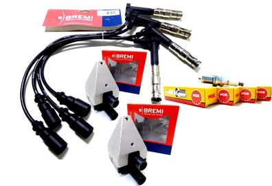 Zündleitungssatz Zündspulen Zündkerzen für Mercedes W202 W124 C124 S124 A124