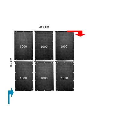 OKU Solarabsorber Pool-Solarheizung SET 12 – Effiziente Poolheizung Schrägdachmontage