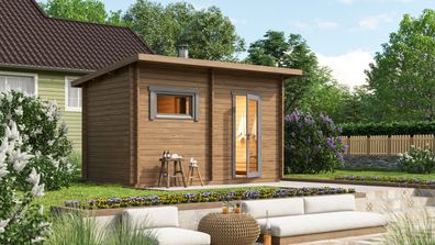 Tuindeco Saunahaus Jakobstad II FICHTE 372 x 208 cm - Aufbau innerhalb NRW möglich