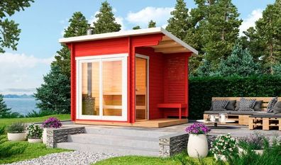Tuindeco Saunahaus Tampere XS FICHTE 258 x 208 cm | Aufbau in NRW möglich