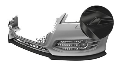 CSR Cup-Spoilerlippe für Audi S3 (8P/8PA) CSL890-G Glossy schwarz glänzend