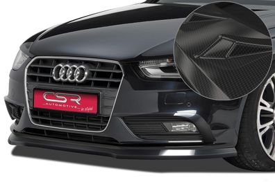 CSR Cup-Spoilerlippe mit ABE für Audi A4 B8 CSL176-C Carbon-Look glänzend