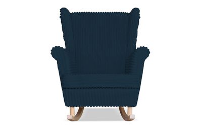 Rene Schaukelsessel skandinavischer Stoff Estella Blau