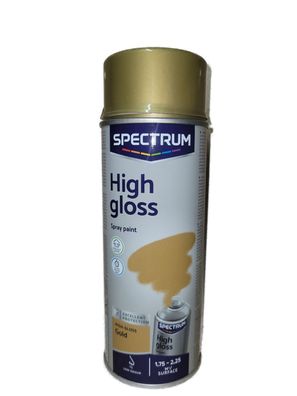 400ml Lackspray Sprühlack Lack Gold Hochglänzend Spectrum Metalllack Edel 1k