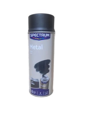 1 Dose 400ml Lackspray Sprühlack Lack Schwarz Matt Spectrum Metalllack