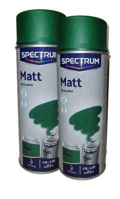 2 x 400ml Lackspray Sprühlack Lack Farbe Grün Green Matt Spectrum Bastellack