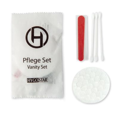 Hygostar 556118 Kosmetik-Set Nagelfeile Wattepads Wattestäbchen