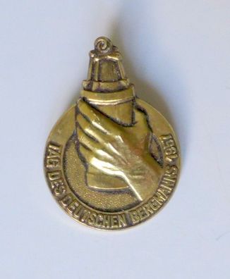 DDR Abzeichen Pin Tag des deutschen Bergmanns 1957