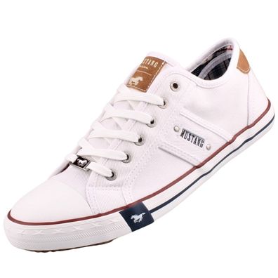 Mustang Herren Canvas Sneaker Weiß 4058310/1