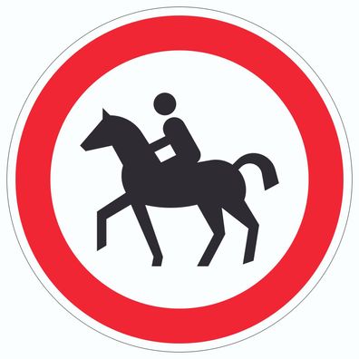 Reiten verboten Aufkleber Kreis