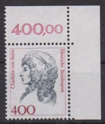 BRD 1992 postfrisch Ecke oben rechts MiNr. 1582 Charlotte von Stein