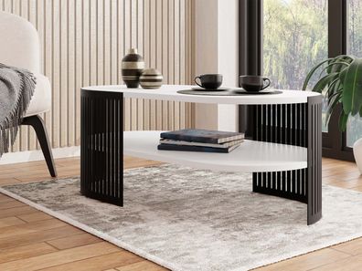 Couchtisch oval Fikoli II Kaffeetisch Modern Design Sofatisch Stilvoll Wohnzimmer