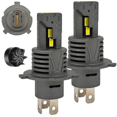 2 Stuck LED-Gluhbirne H4 9V-32V Canbus CSP 10000lm stark weiss Off-Road