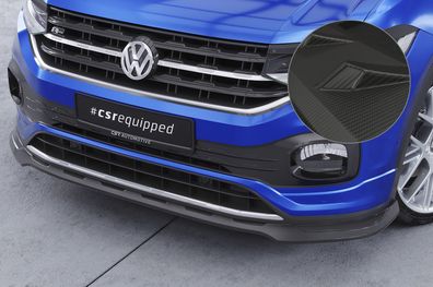 CSR Cup-Spoilerlippe mit ABE für VW T-Cross (Typ C1) CSL805-M Carbon-Look matt (stru