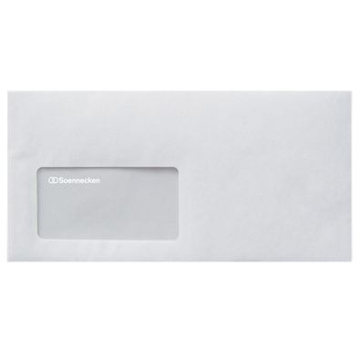 Soennecken Briefhülle 1309 DIN lang 80g mF hk hf weiß 100 St./Pack