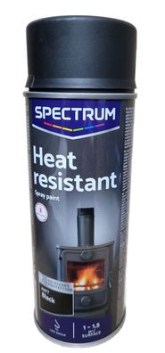 SP hochhitzefeste Thermofarbe Thermolackspray Schwarz Matt bis 800°C 400ml